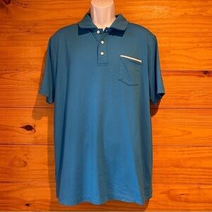 Atlas Premier Men’s Blue Short Sleeve Polo Golf Shirt Large